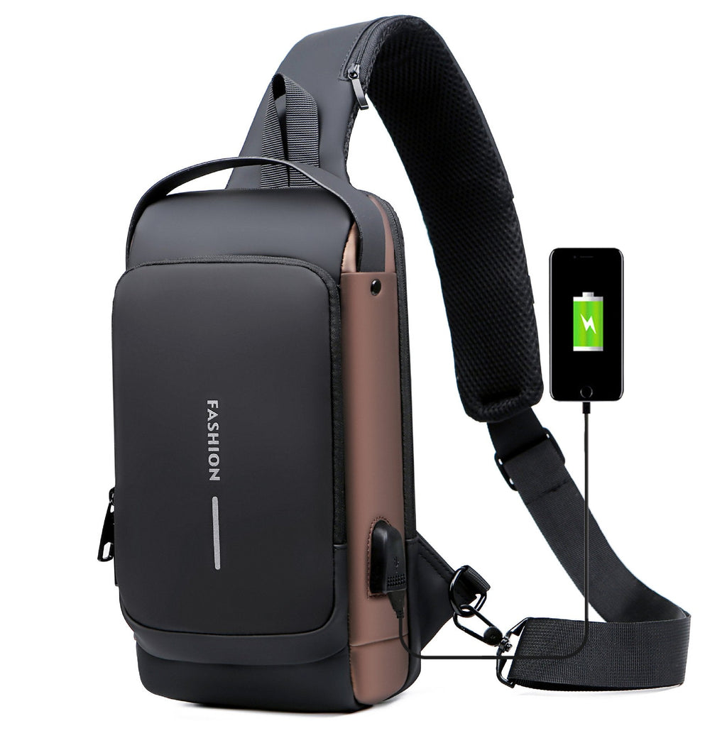 Anti-Theft Crossbody Bag | Landy Carry Without Worry | Waterproof Oxford | USB Charging Port | Unisex Travel Pack