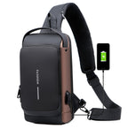 Anti-Theft Crossbody Bag | Landy Carry Without Worry | Waterproof Oxford | USB Charging Port | Unisex Travel Pack