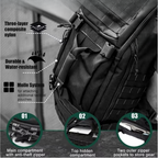 Large Capacity 1521oz Waterproof Tactical Backpack for Outdoor Travel and Adventure