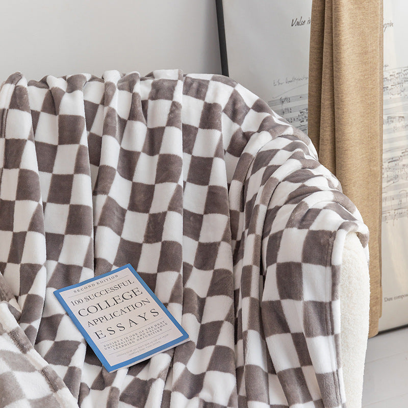 Stylish blanket in checkered pattern for your home