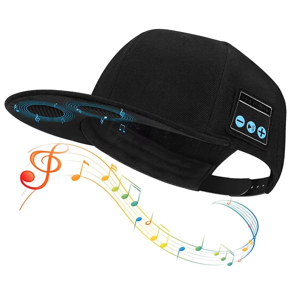 Wireless Bluetooth Speaker Hat with Built in Headphones and Microphone