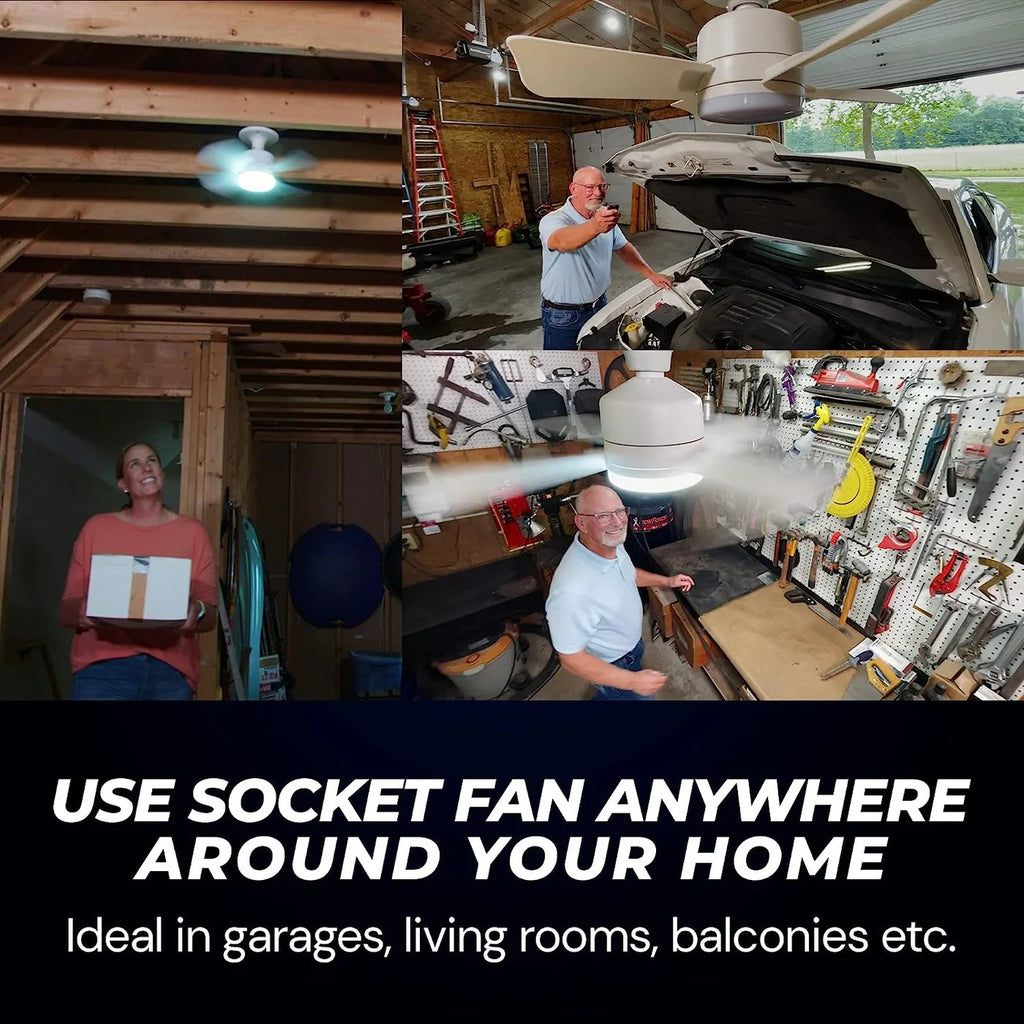 LuxeBreeze Portable Ceiling Fan & Light | Elegant 2-in-1 solution with remote control for comfort and style