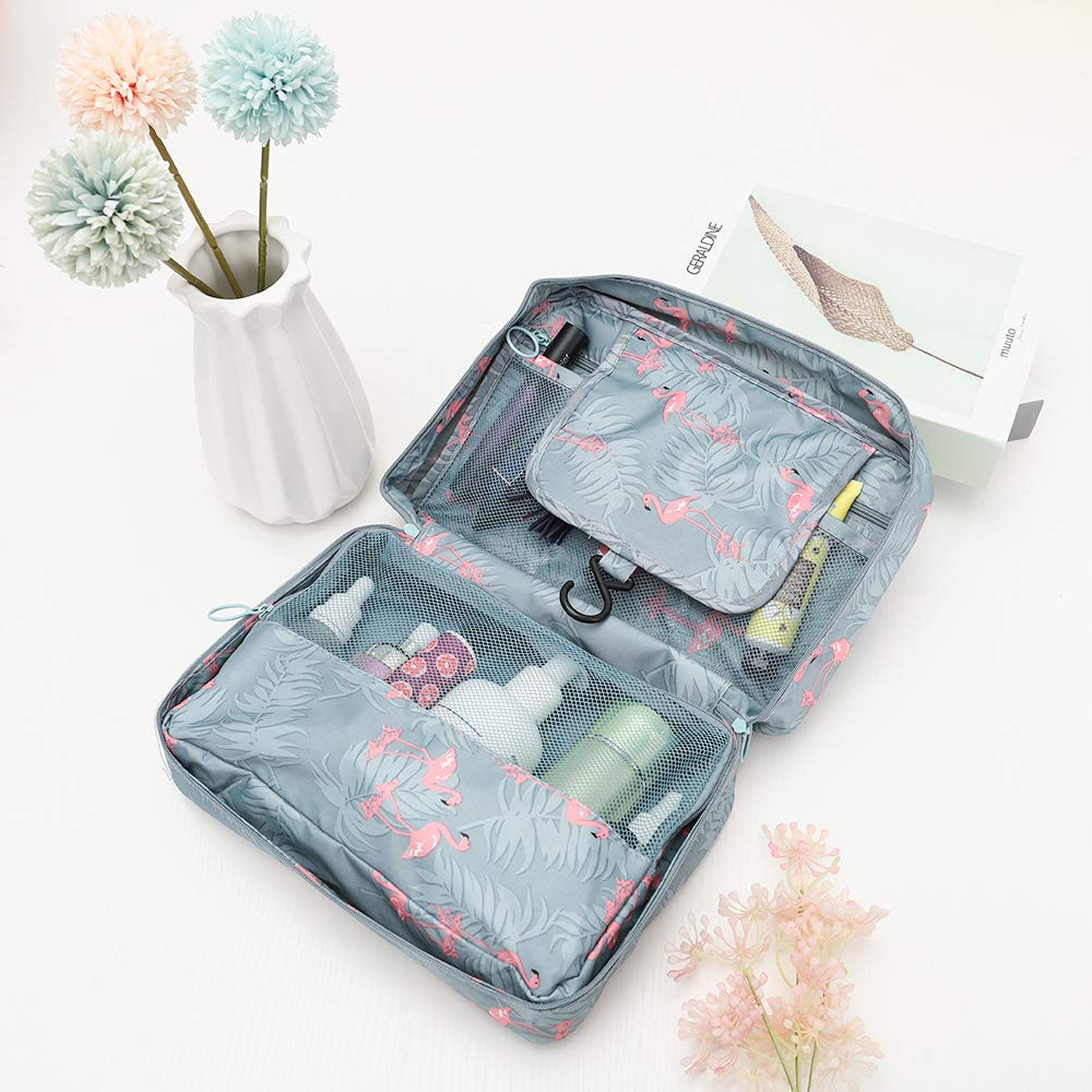 TravelEase – Water-Resistant Travel Toiletry Bag with Hanging Hook