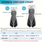 Snorkel fins SeaVana Glide | Adjustable & Short | Open Heel | For Travel & Leisure | Unisex
