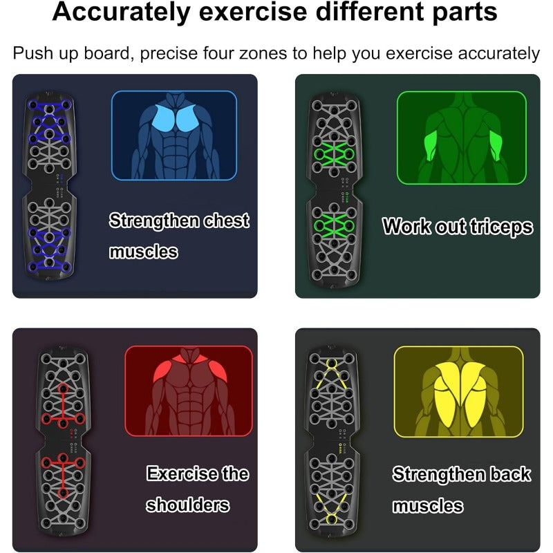 Color-Coded Push-Up Board with Ergonomic Handles