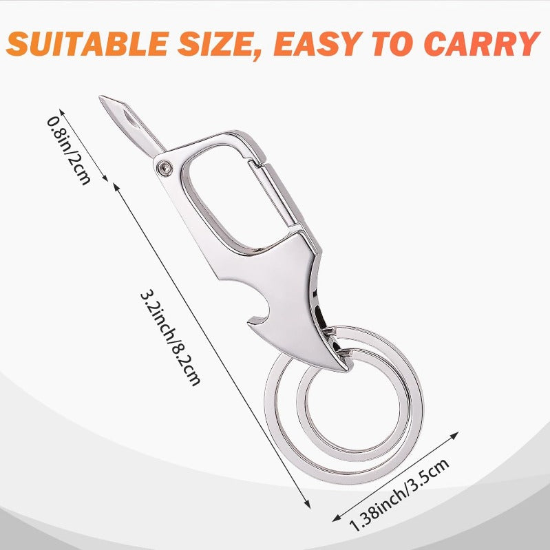 3-in-1 Multifunctional Zinc Alloy Keychain Clip