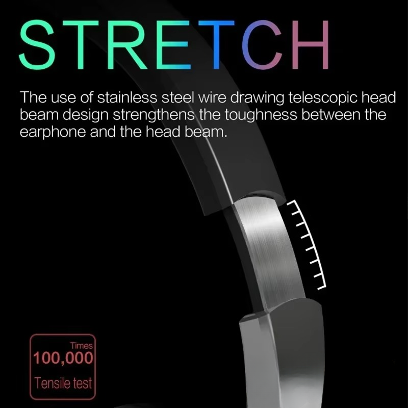 Foldable Bluetooth 5.1 Wireless Stereo Headset with Microphone for Mobile and Tablet