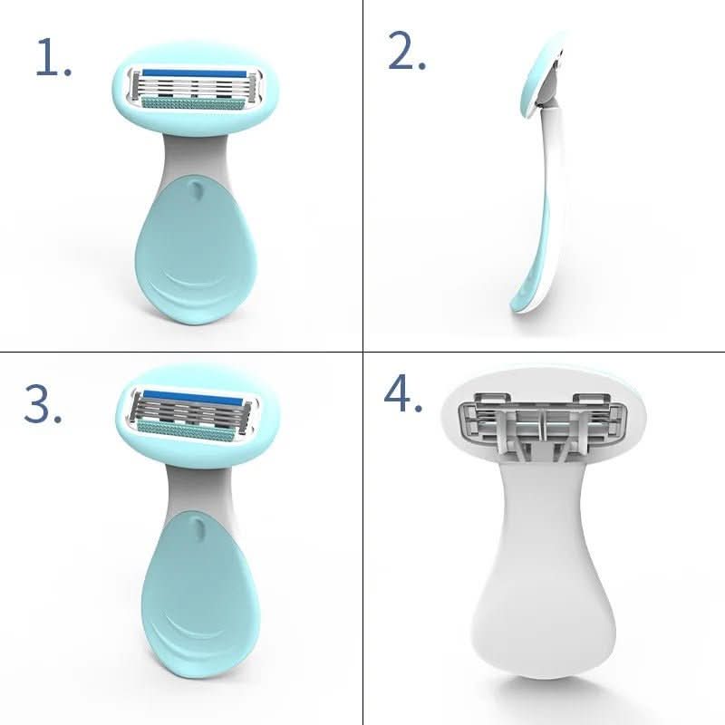 4-blade compact razor with storage box | Smooth skin on the go & at home