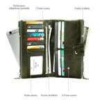 Long wallet made of genuine leather