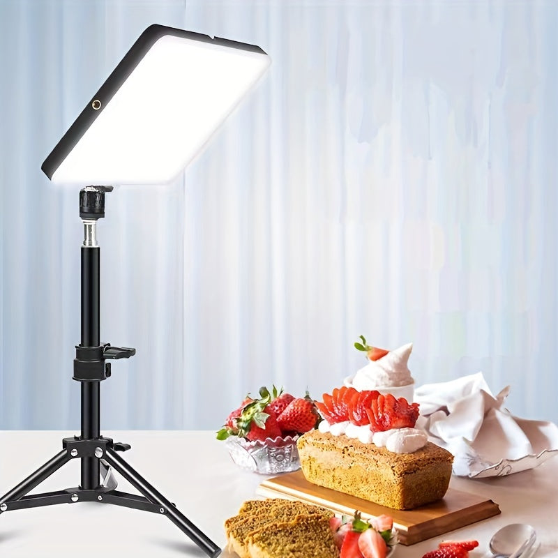 Adjustable LED Lamp Stand for Photography and Video – 1.1m Height, Sturdy Aluminum Stand with Lamp