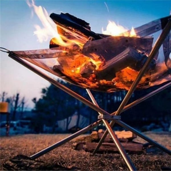 Portable Fire Pit | Foldable Stainless Steel Design | Lightweight Outdoor Camping Stove