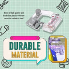 Adjustable Bias Tape Binding Foot | Sewing Machine Presser Foot | Transparent Guide | 0.5–2cm