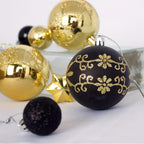 Christmas Tree Baubles Set – Plastic Hanging Ornaments