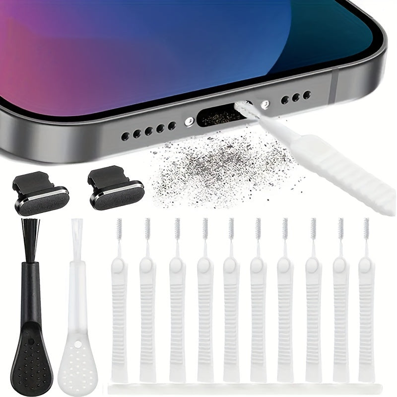 Electronic Cleaning Set with Brushes and Tools for Maintenance of Multiple Surfaces and Efficient Dirt Removal