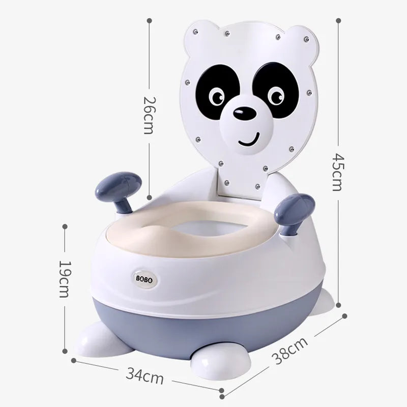 Potty chair for children in panda shape – Soft baby potty with PU seat