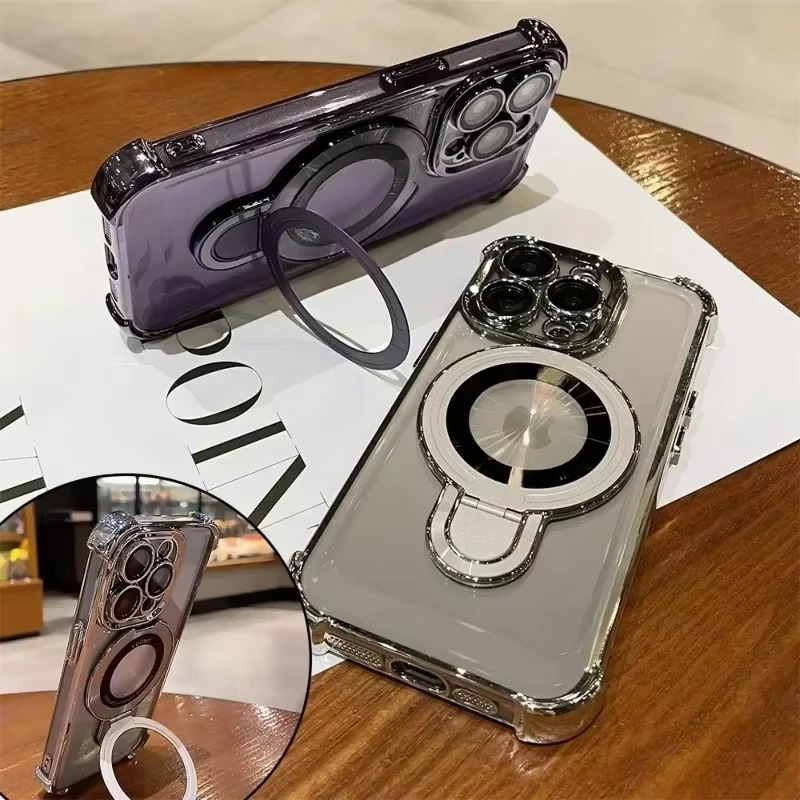 Premium Magnetic iPhone Case with MagSafe Stand & Shockproof Protection