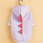 Dog Halloween Costume Fleece Dinosaur Hoodie | Pet Outfit Warm