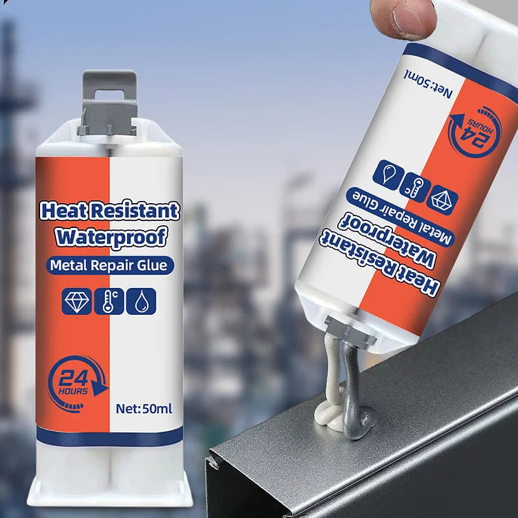 Heat-resistant waterproof metal repair adhesive