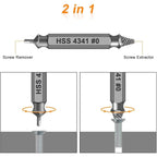 Universal Screw Extractor Set with Dual-Ended Bits