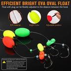Pre-Rigged Catfish Float Rigs with Rattle Beads