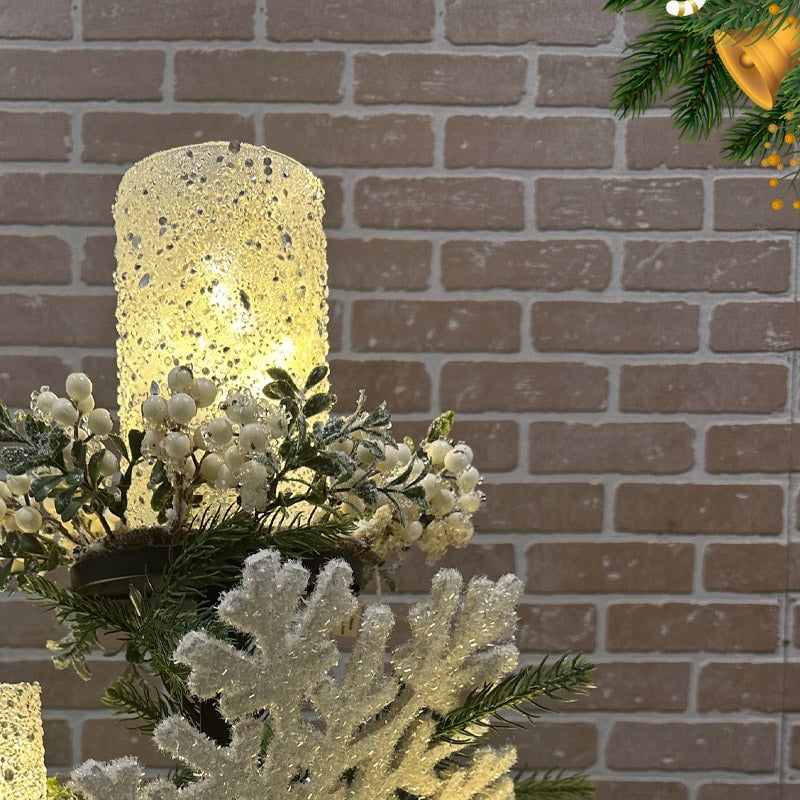 Christmas Tree Topper Shelf | 3-tier | Black | Metal