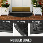 Semi-circular rubber doormat – Durable and non-slip for indoor and outdoor use
