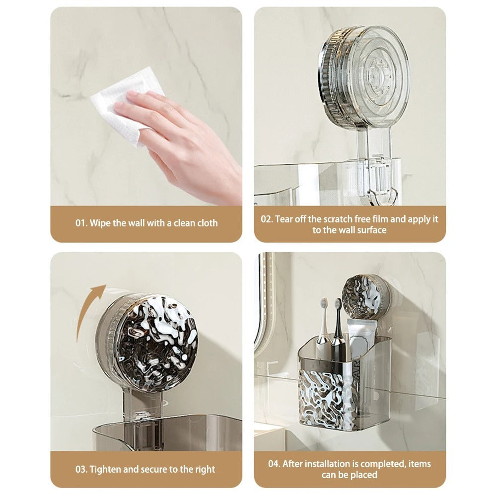 Practical wall shelf | Drill-free storage in the bathroom