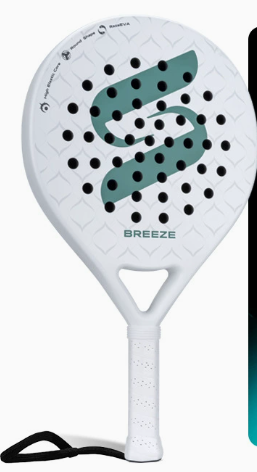 Padelracket made of carbon fibre for maximum control & comfort