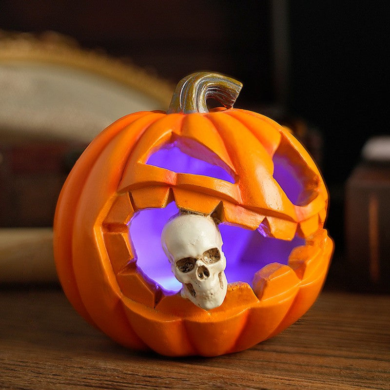 Spooky Realistic Jack O'Lantern Halloween Decoration | Skull Prop