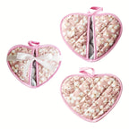 KeukenHart Heat Resistant Oven Mitt Set – Decorative Heart Shaped Grip Pads