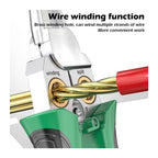 8-in-1 Wire Stripping Tool with Built-In Voltage Detector – Cut, Twist, Test, and Strip in One