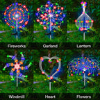 4 Piece Solar Firework Garden Lights - Weatherproof LED Decorative Lighting, Solar Energy for Garden and Patio