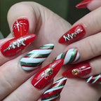 24pcs Christmas False Nail Decal stickers