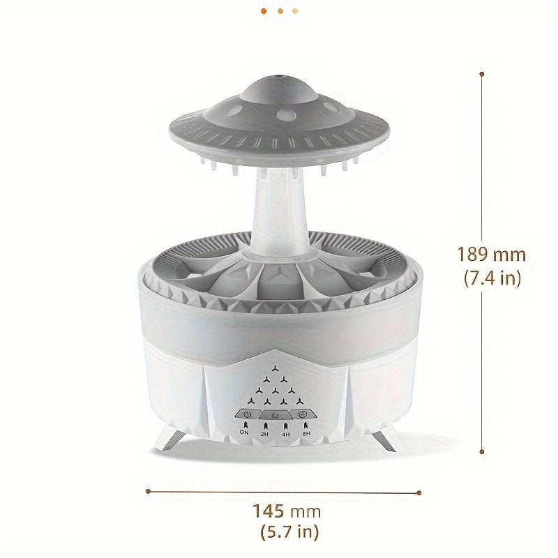 Relaxing Raindrop Aromatherapy Essential Oil Diffuser - LED Light & Humidifier