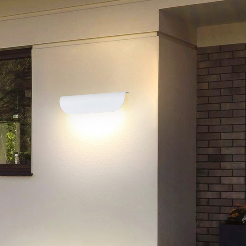 Modern Waterproof Curved Outdoor Wall Lamp