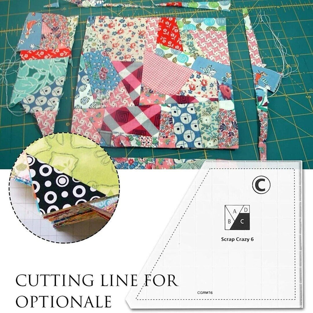 Quilting Cutting Template Set | Creative Fabric Pattern Guide | Non-Slip Design for Sewing & DIY Crafts