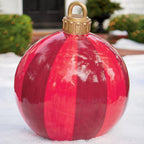 Inflatable Christmas Ball Outdoor Decoration 60cm – Weather Resistant PVC Christmas Decoration