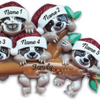 Acrylic Personalized Family Christmas Ornament w.Koala Bears; One for each family member