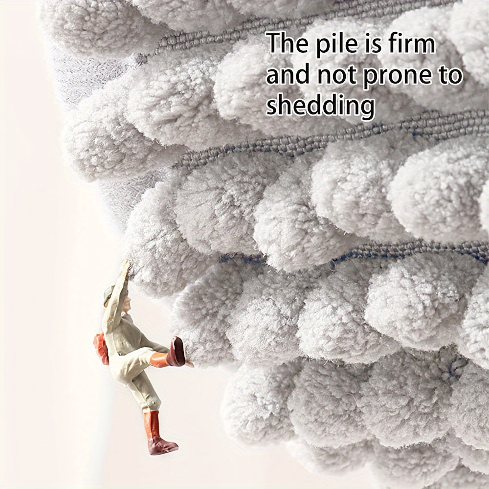 HoekZacht L-shaped Shower Mat – Plush Non-Slip Bath Mat with High Absorbency