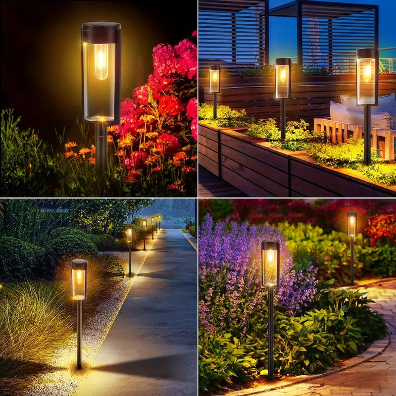 Waterproof solar-powered outdoor lighting