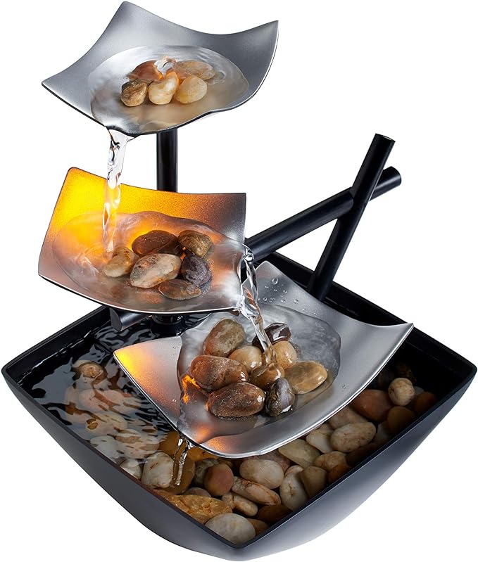 LeafFlow – Elegant Indoor Fountain with Leaf Design and Gentle Water Flow