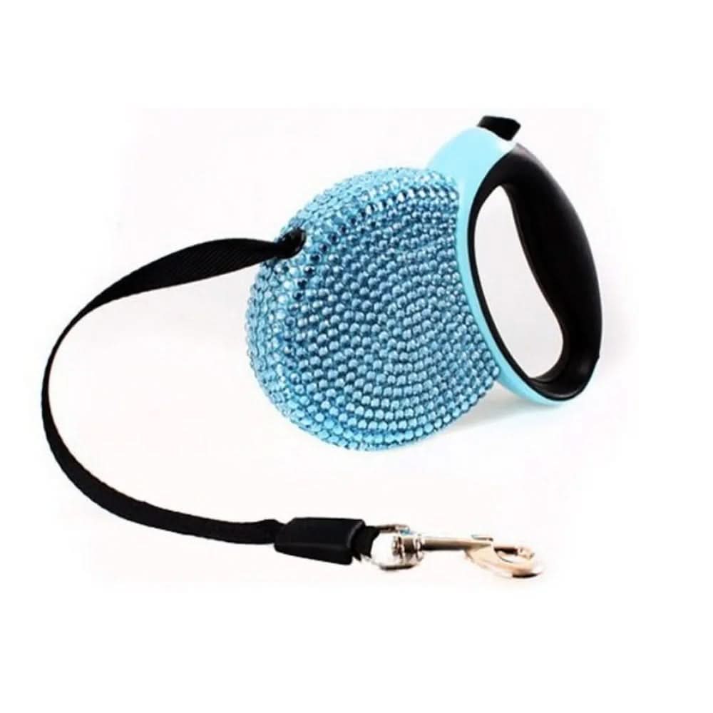 Luxury Retractable Leash with Rhinestones for Small Dogs & Cats