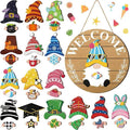 The best Christmas decorationsInterchangeable welcome sign with wooden gnome