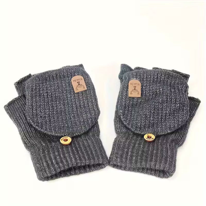 Men's WinterPro Fingerless Gloves – Thick, Warm and Comfortable