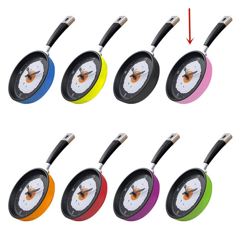 Fried Egg Pan Clock Silent Clock Wall Clock Wall Clock