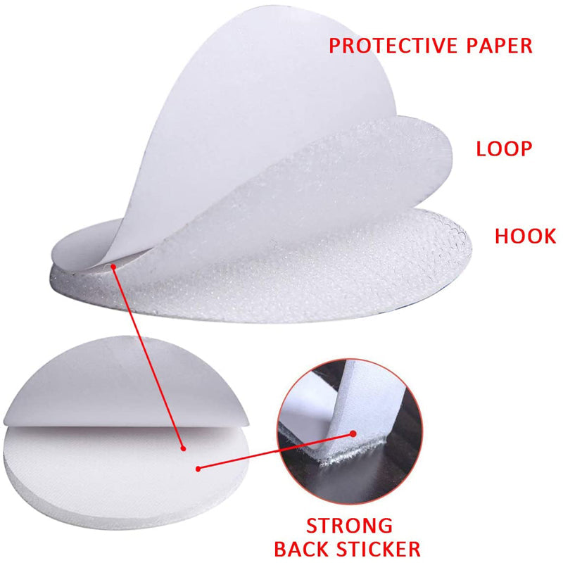 Double-sided Hook Loop Dots Non-slip Fixing Sticker (5 Pairs / Set)