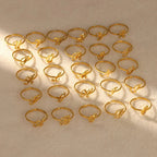 Dainty Adjustable Classy Letter Initial Rings
