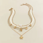 Dainty Beach Adventure Necklace Stack