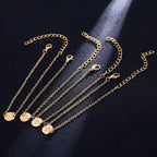 Dainty Chain Letter Initial Charm Bracelet