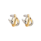 Dainty Criss Cross Contrast Earrings